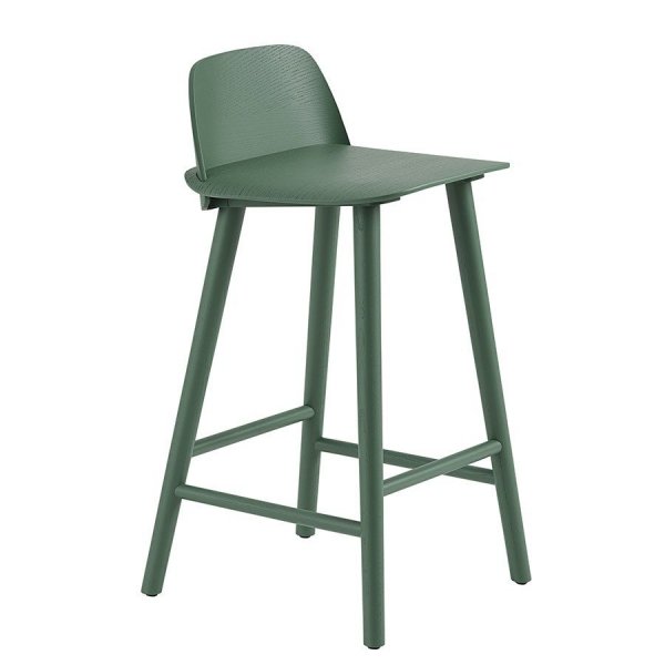 Muuto NERD Hoker - Krzesło Barowe 79 cm Zielony