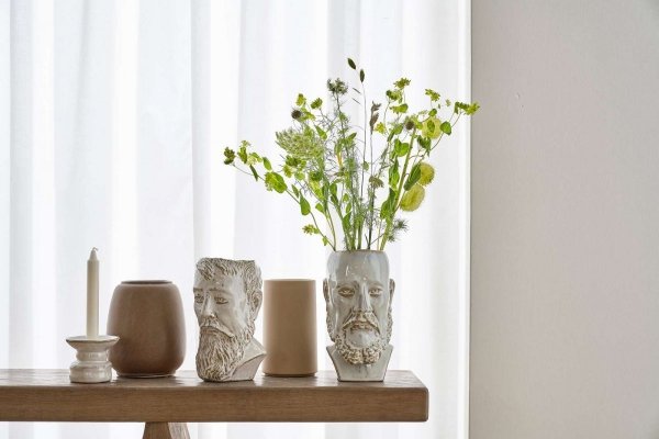 Villa Collection NORDIC Wazon do Kwiatów - Głowa 26 cm Biały