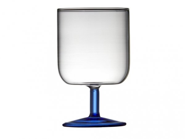 Lyngby Glass TORINO Kieliszki do Wina 300 ml 2 Szt. Bezbarwne / Niebieska Nóżka