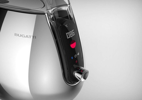 Casa Bugatti JACQUELINE Czajnik Elektryczny 1,2 l z Wyświetlaczem - Uchwyt Czarny