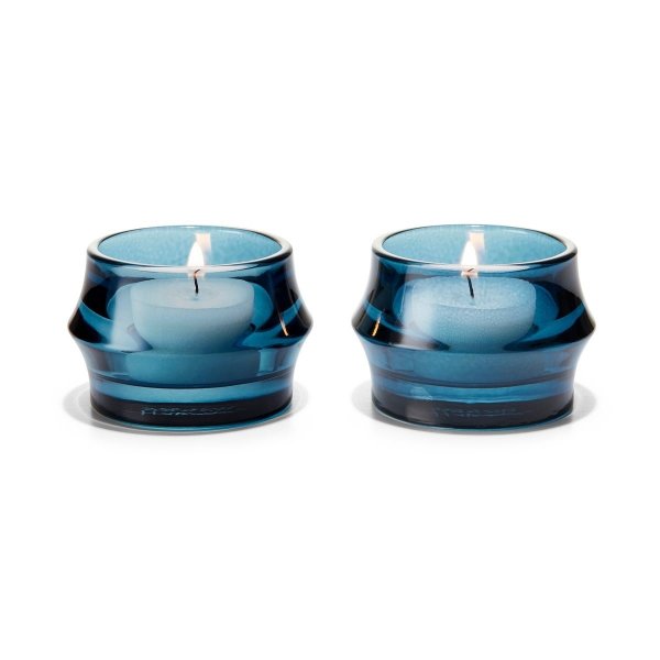 Holmegaard ARC Świecznik Tealight 2 Szt. / Niebieski