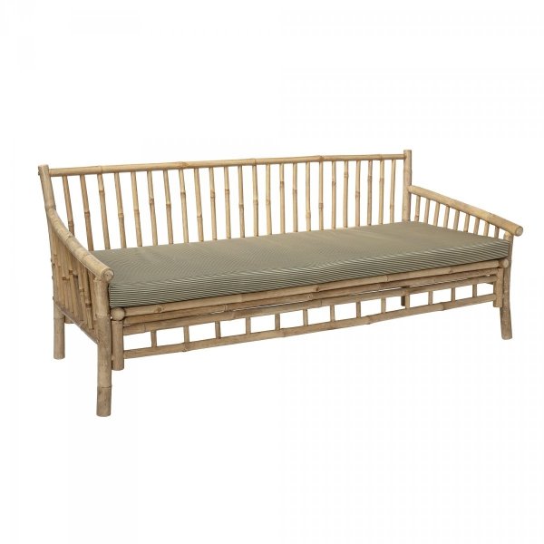 Bloomingville SOLE Sofa z Drewna Bambusowego / Tapicerowane Siedzisko