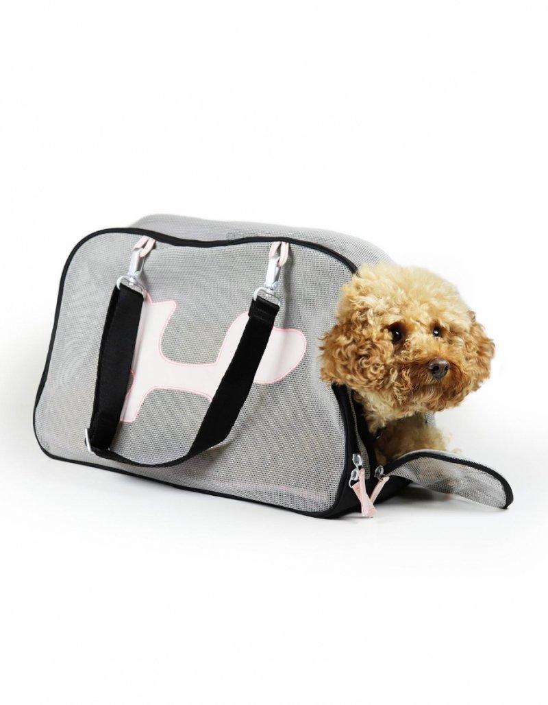 United Pets Milano ECO Torba - Transporter dla Psa / Czarno - Różowa
