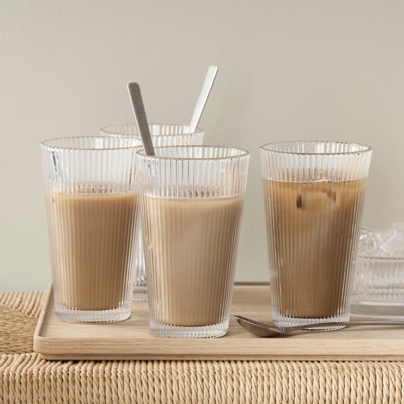 Stelton PILASTRO Szklanki Wysokie 350 ml do Kawy Latte 4 Szt.