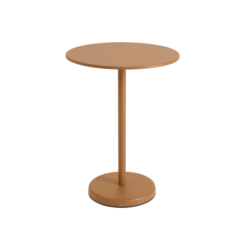 Muuto LINEAR Okrągły Ogrodowy Stolik Kawowy 70 cm / Wys. 95 cm / Pomarańczowy