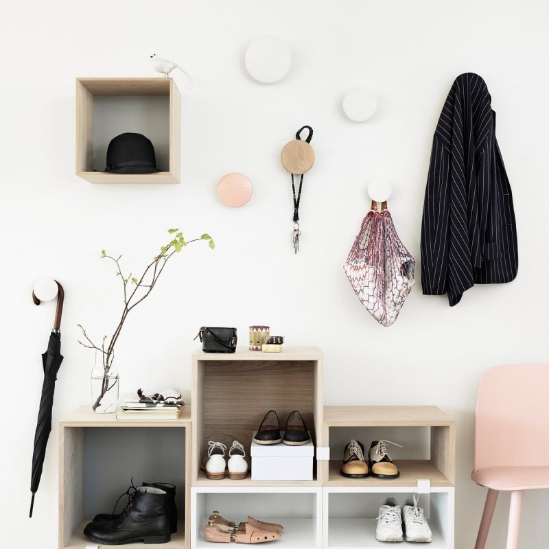 Muuto DOTS Wieszak Drewniany S - 9 cm Niebieski Pale Blue
