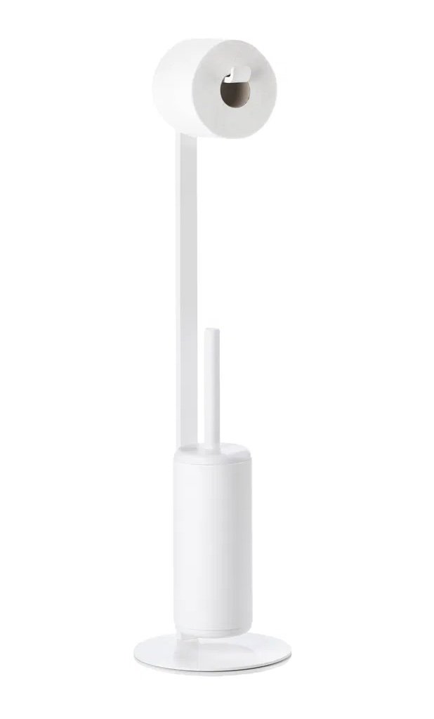 ZONE Denmark RIM Zestaw Toaletowy - Uchwyt na Papier i Szczotka WC / Biały