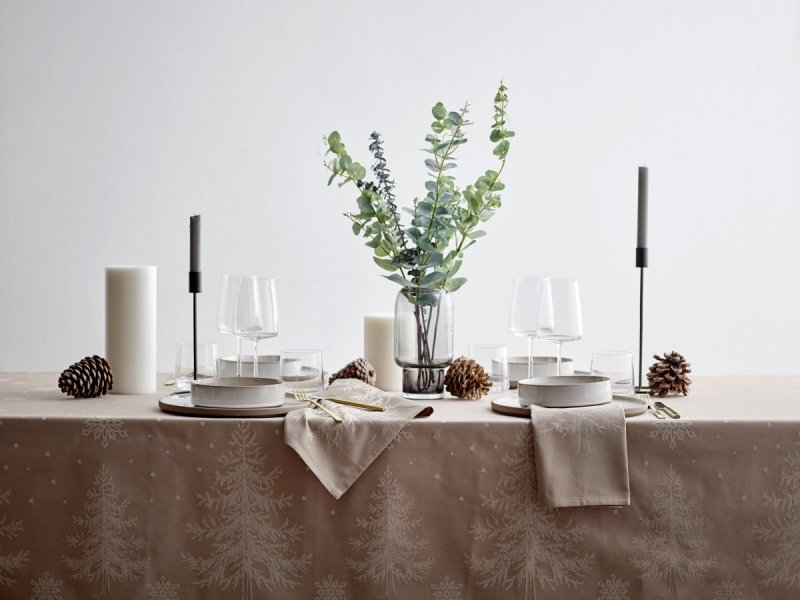 Sodahl CHRISTMAS WINTERLAND Bawełniane Serwetki Świąteczne 2 Szt. Taupe