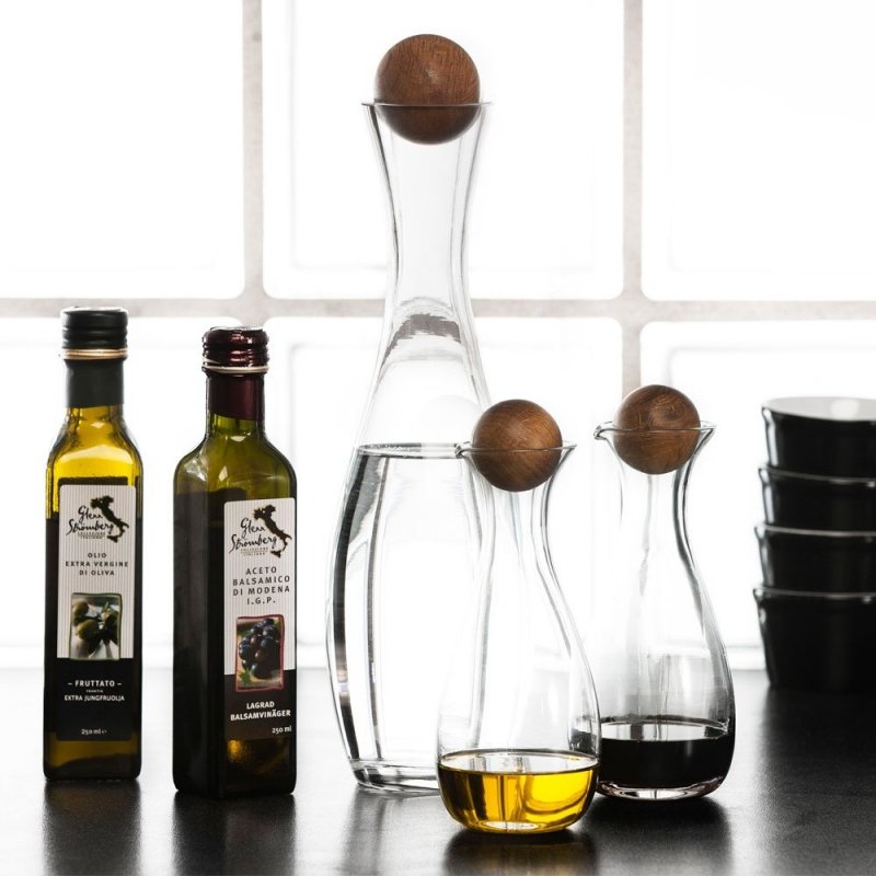 Sagaform OVAL OAK Karafka do Wina lub Wody 1 l z Korkiem Dębowym