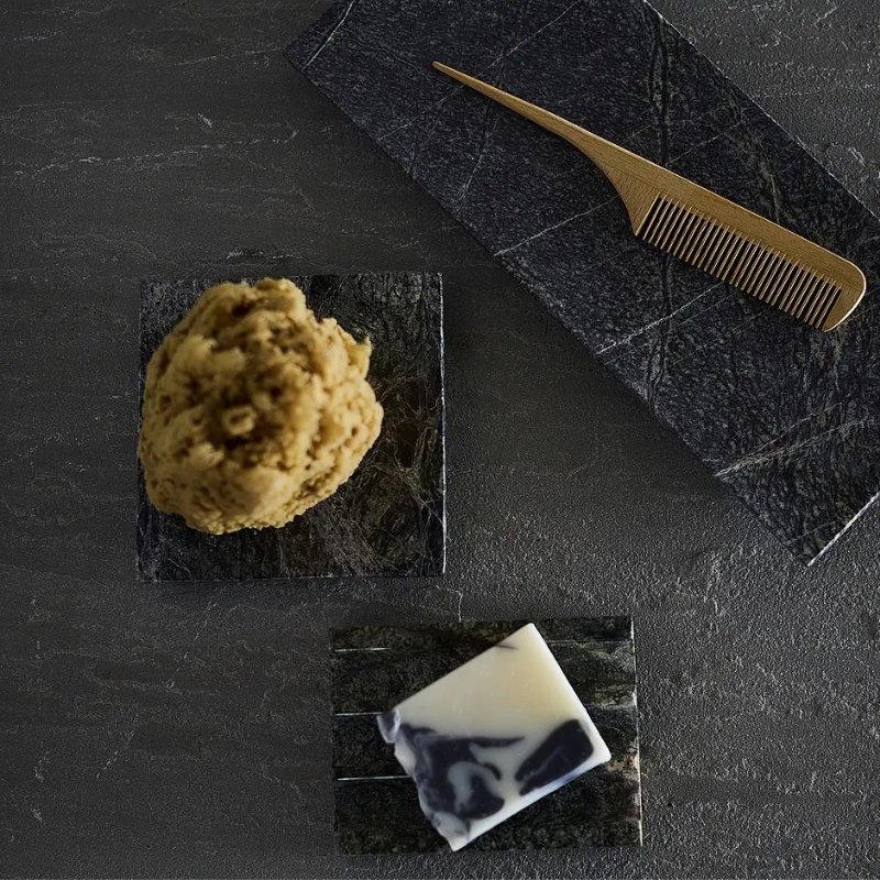 Muubs VITA Marmurowa Tacka - Podstawka Łazienkowa 12 cm / Zielona