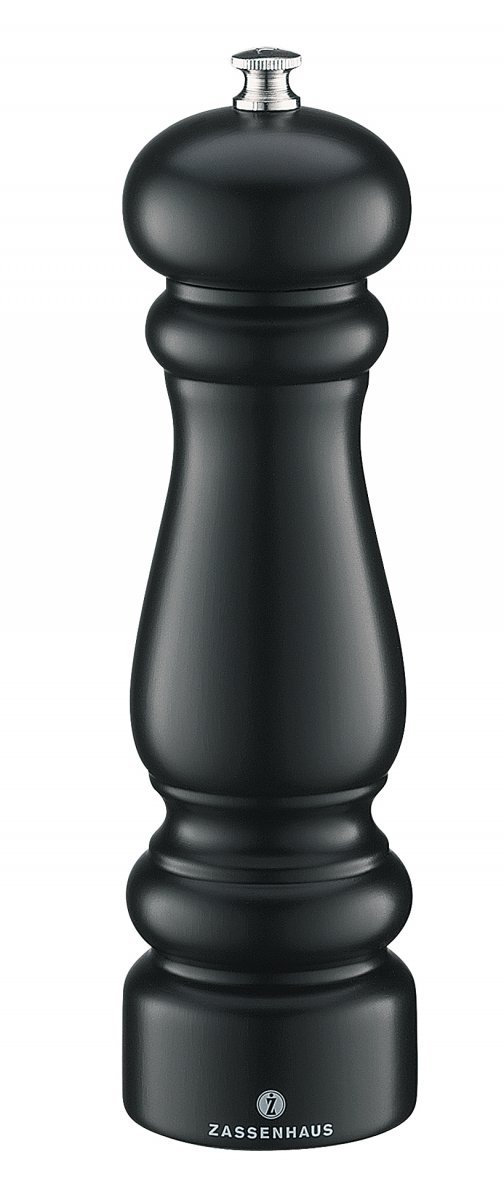 Zassenhaus POTSDAM Drewniany Młynek do Soli 20 cm Czarny