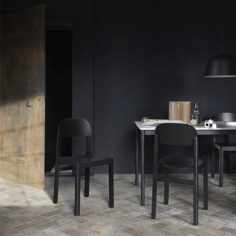 Muuto BASE Stół 190x85 cm Czarny - Blat Laminat