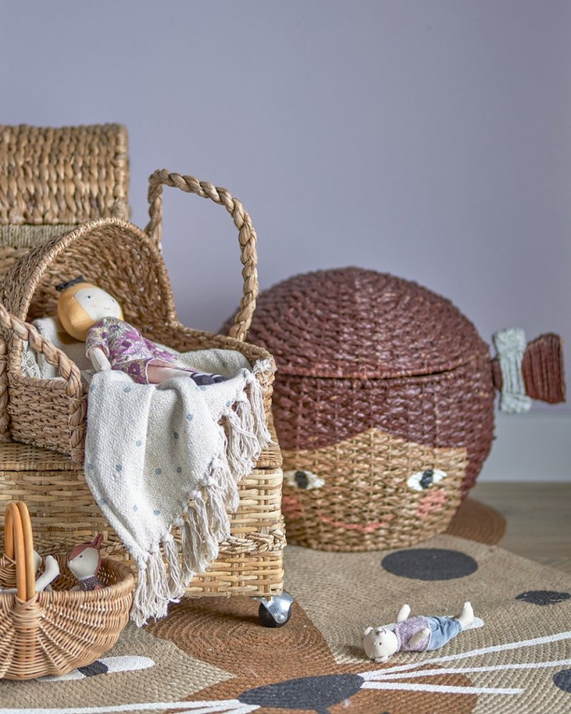 Bloomingville LILL Rattanowy Kosz na Zabawki do Przechowywania dla Dzieci