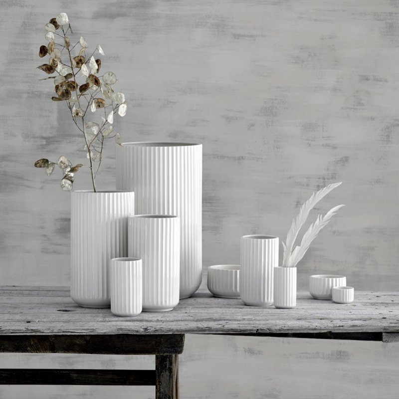 Lyngby Porcelain LYNGBY Wazon do Kwiatów 12 cm Jasnoszary