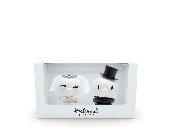 Hoptimist BRIDE &amp; GROOM Figurki Optymistów na Ślubne dla Nowożeńców 2 Szt.