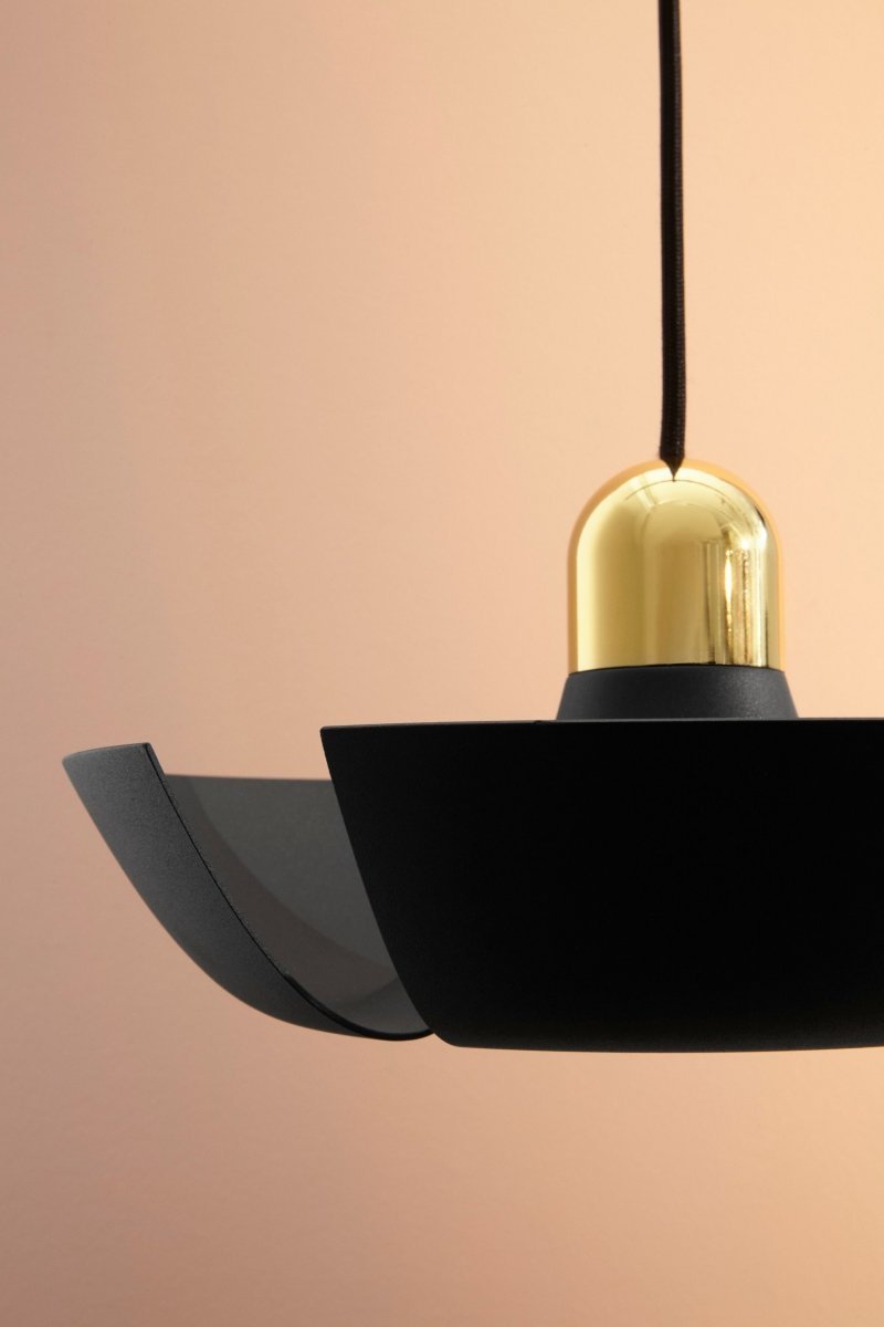 Aytm CYCNUS Lampa Wisząca 45 cm Czarna / Złota