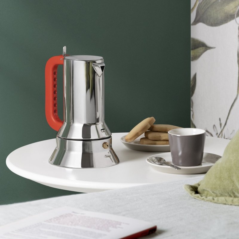 Alessi 9090 Kawiarka - Zaparzacz do Espresso 150 ml Manico Forato - Edycja Limitowana 100-Lecie Alessi