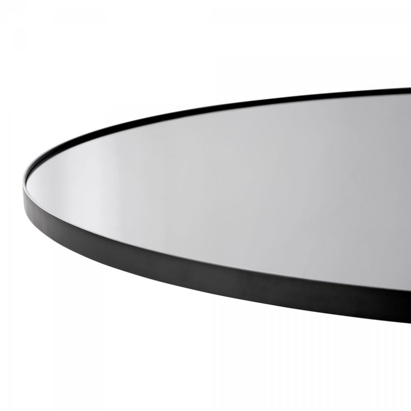 AYTM - CIRCUM Lustro Ścienne Okrągłe 110 cm Czarne - Tafla Czarna