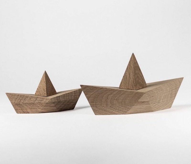 boyhood ADMIRAL Drewniana Figurka - Statek 20 cm Dąb Naturalny