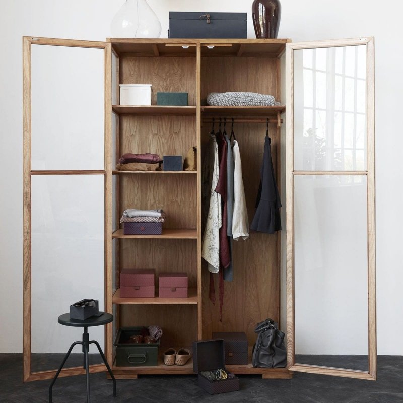 House Doctor POEM Witryna - Przeszklona Gablota Drewniana 220 cm