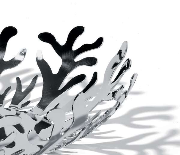 Alessi MEDITERRANEO Kosz na Owoce 21 cm Srebrny Polerowany
