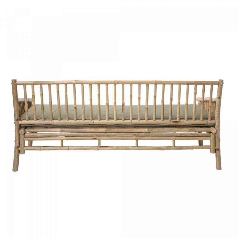 Bloomingville SOLE Sofa z Drewna Bambusowego / Tapicerowane Siedzisko