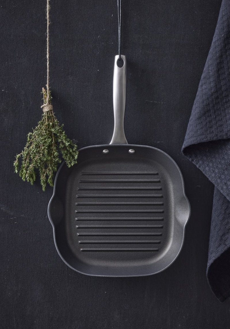Pillivuyt GOURMET Żeliwna Patelnia Grillowa z Powłoką Nieprzywierającą / Stalowy Uchwyt