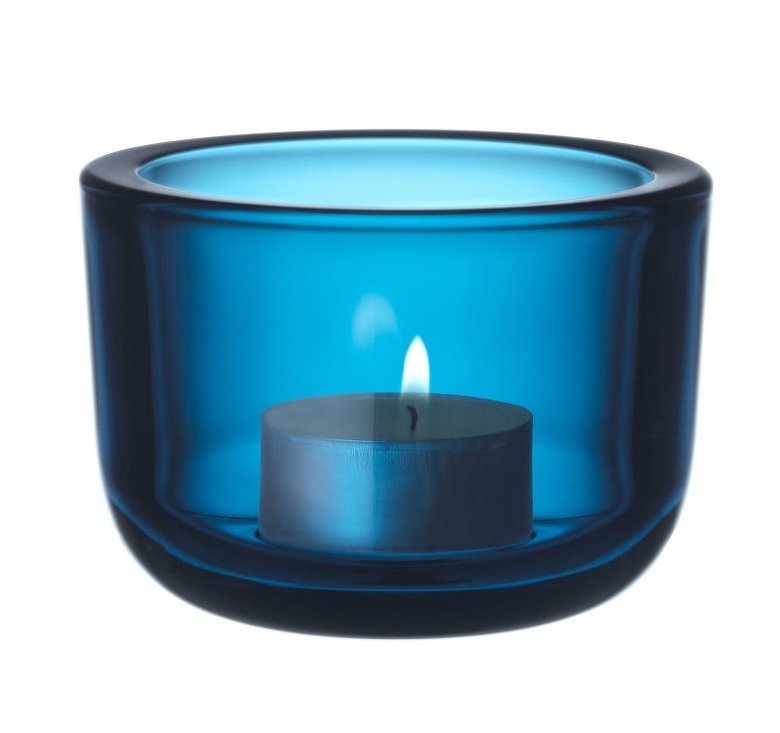 Iittala VALKEA Świecznik Tealight / Granatowy
