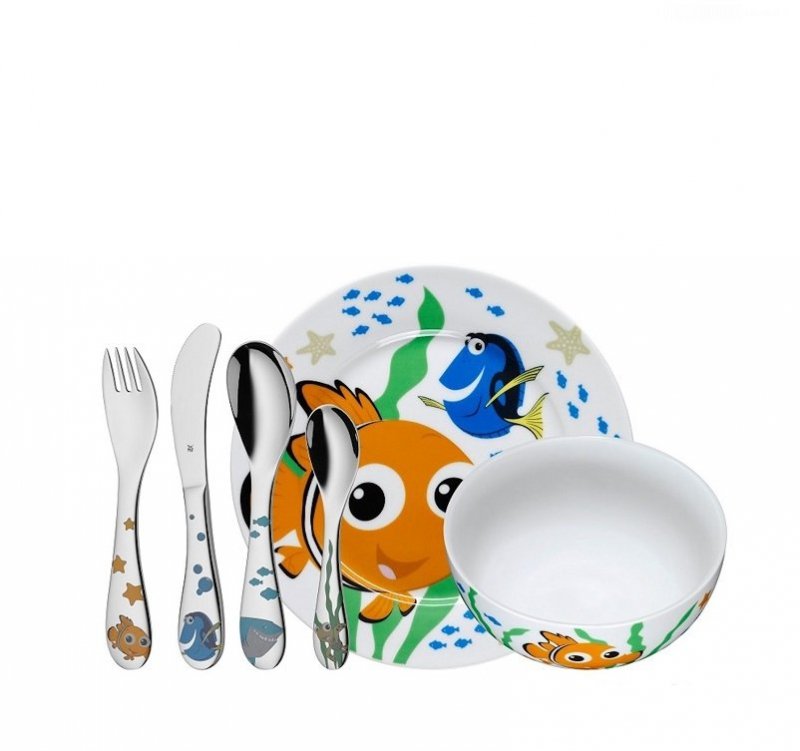 WMF Zestaw dla Dzieci - Sztućce + Porcelana 6 El. - NEMO
