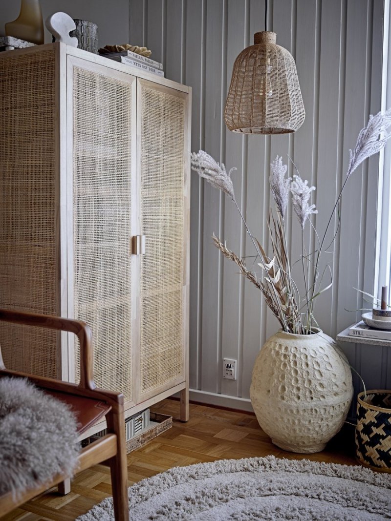 Bloomingville MARIKKA Szafa Drewniana / Rattanowa