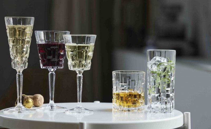 Lyngby Glass ETNA Kryształowe Kieliszki do Czerwonego Wina 280 ml / 4 Szt.