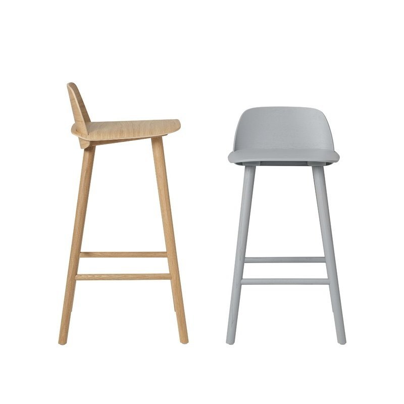 Muuto NERD Hoker - Krzesło Barowe 89 cm Różowy Tan Rose