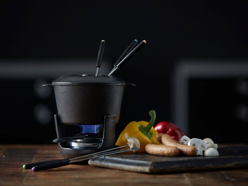 Funktion CAST Żeliwny Zestaw do Fondue / Czarny