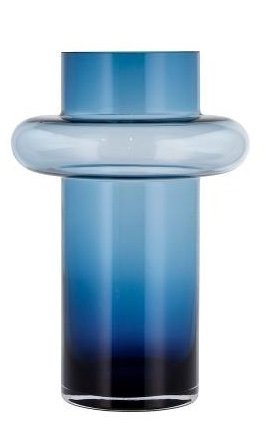 Lyngby Glass TUBE Wazon do Kwiatów 30 cm Granatowy