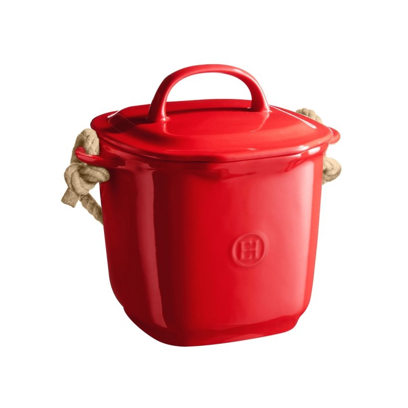 Emile Henry Kompostownik Ceramiczny 3,9 l / Czerwony