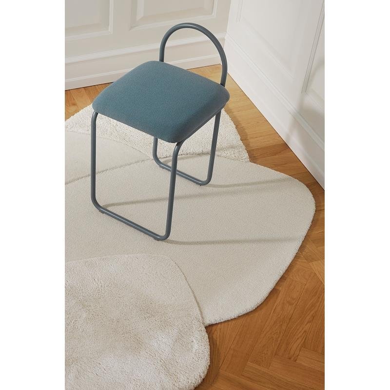 Aytm ANGUI Krzesło Tapicerowane / Niebieskie DUSTY BLUE BOUCLÉ
