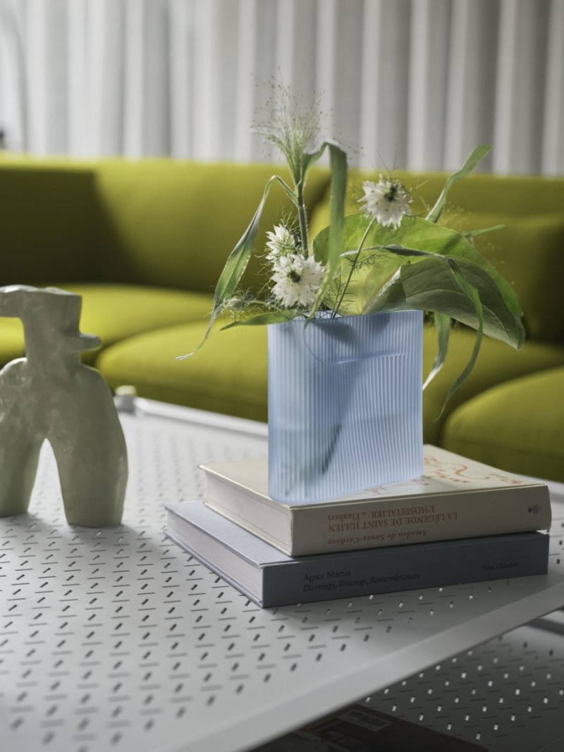 Muuto RIDGE Szklany Wazon do Kwiatów 35 cm / Taupe