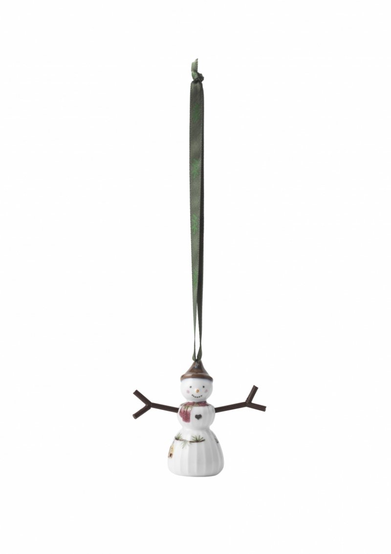 Kähler HAMMERSHØI CHRISTMAS Świąteczna Zawieszka Choinkowa - Bałwanek 6,5 cm / Pani Bałwankowa