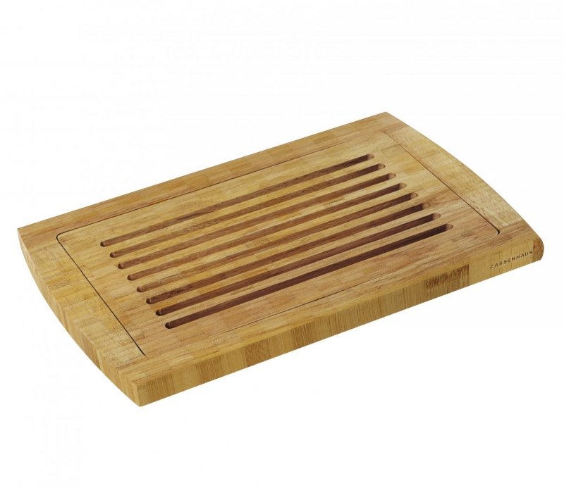 Zassenhaus BAMBUS Deska do Krojenia Pieczywa z Tacką na Okruszki 42 cm