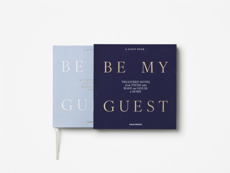Printworks BOOKS Księga Gości w Półciennej Oprawie / Granatowa