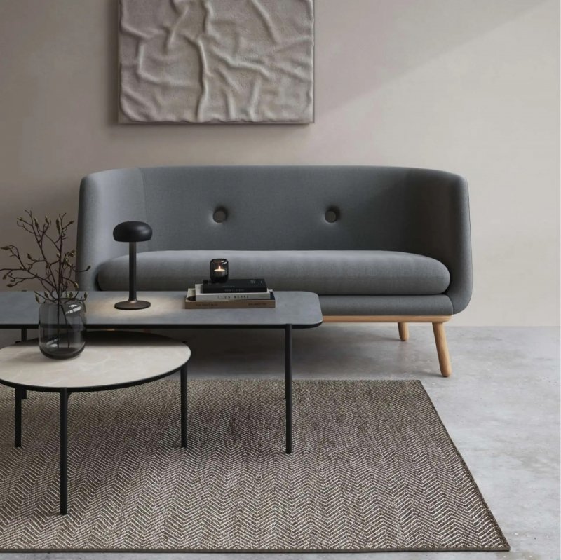 Eva Solo SAVOYE Prostokątny Stolik Kawowy 120x50 cm z Ceramicznym Blatem / Czarny - Blat Czarny