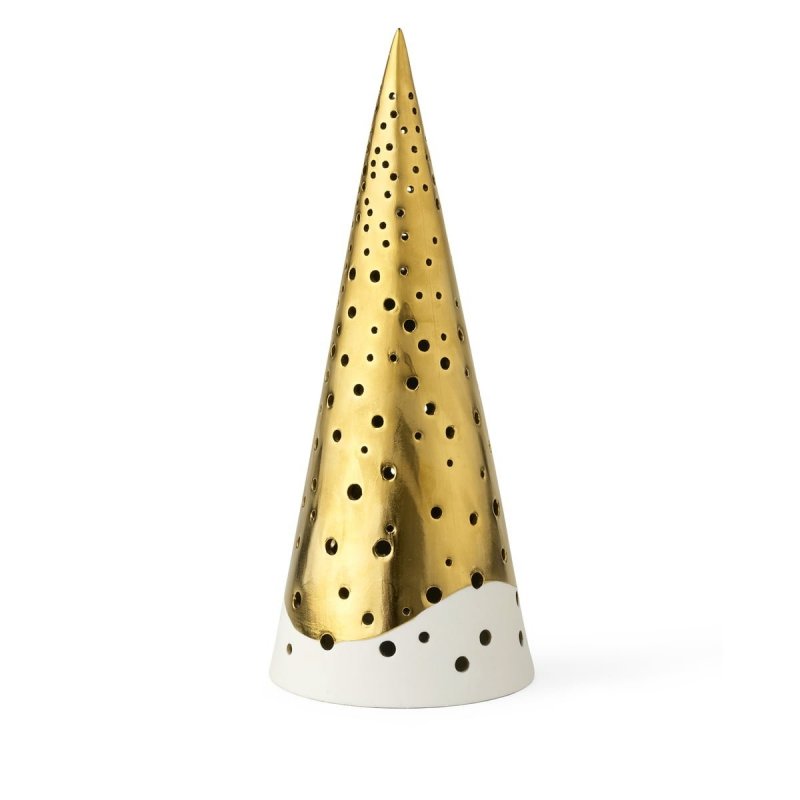 Kähler NOBILI Świecznik Świąteczny Tealight / Choinka 25 cm Złota