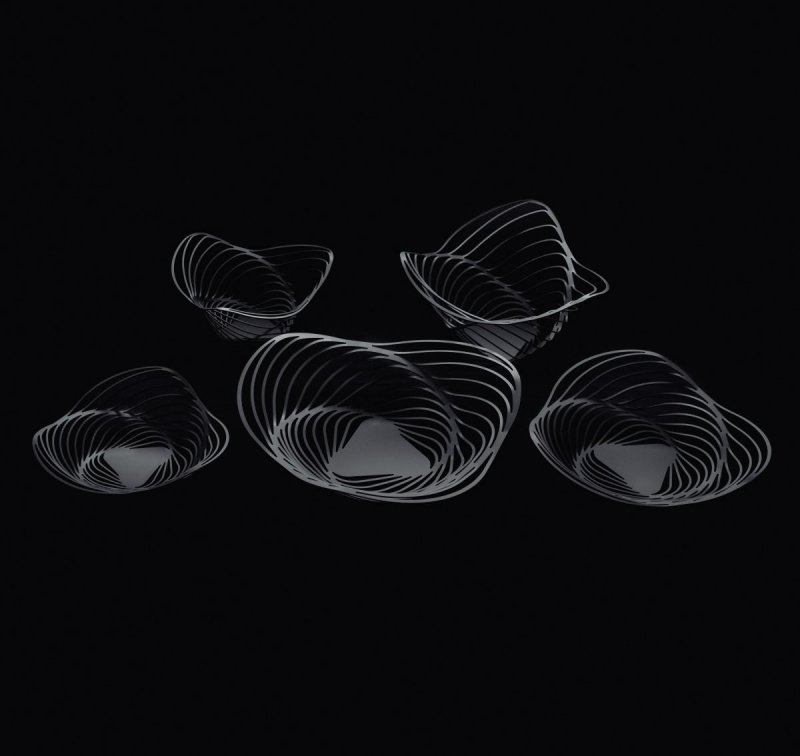 Alessi TRINITY Patera na Owoce 43 cm Stal Polerowana