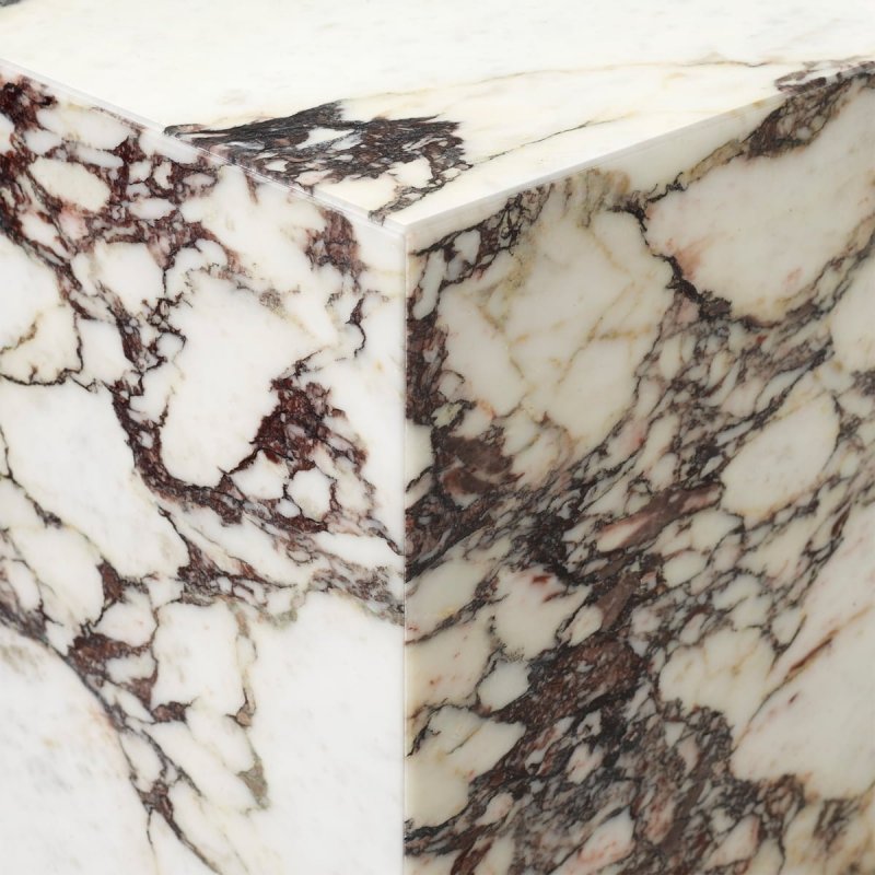 Menu PLINTH Stolik - Postument Marmurowy - Marmur Rose Calacatta