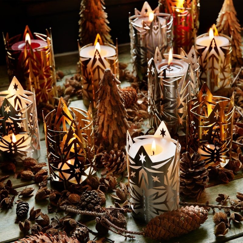 Rosendahl KAREN BLIXEN CHRISTMAS Świecznik Świąteczny 13,5 cm Złoty