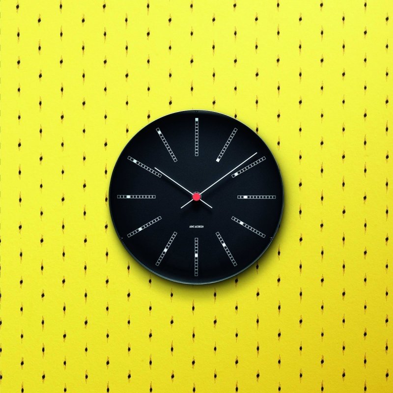 Rosendahl ARNE JACOBSEN Zegar Ścienny - Bankers 29 cm Czarny