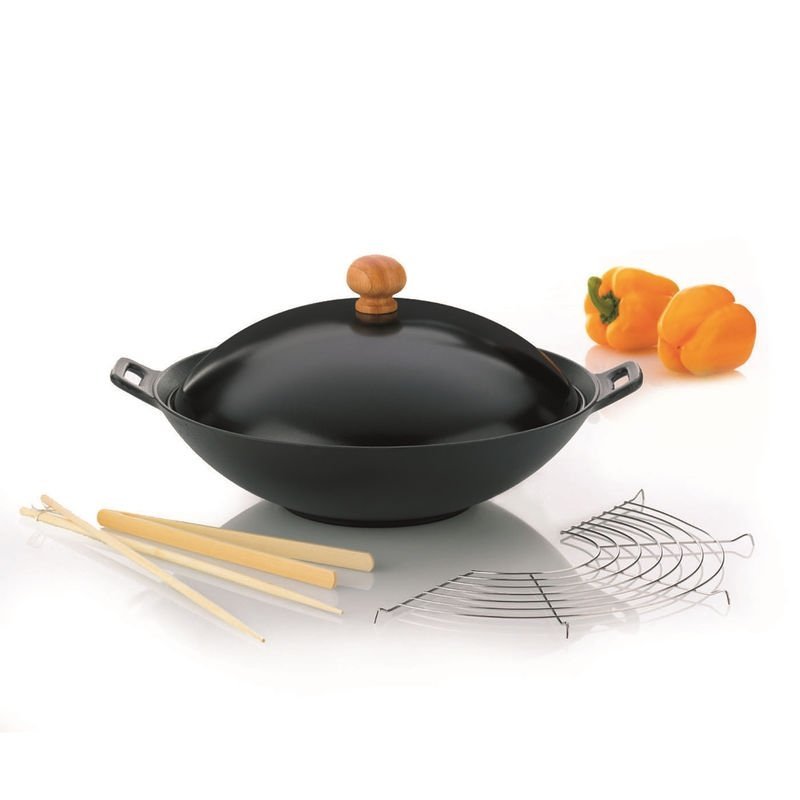 Kela CLASSIC Emaliowany Wok Żeliwny + Akcesoria