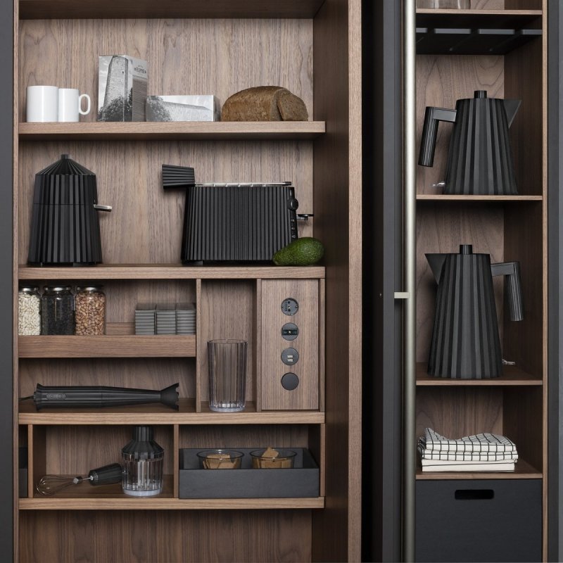 Alessi PLISSE Toster - Czarny