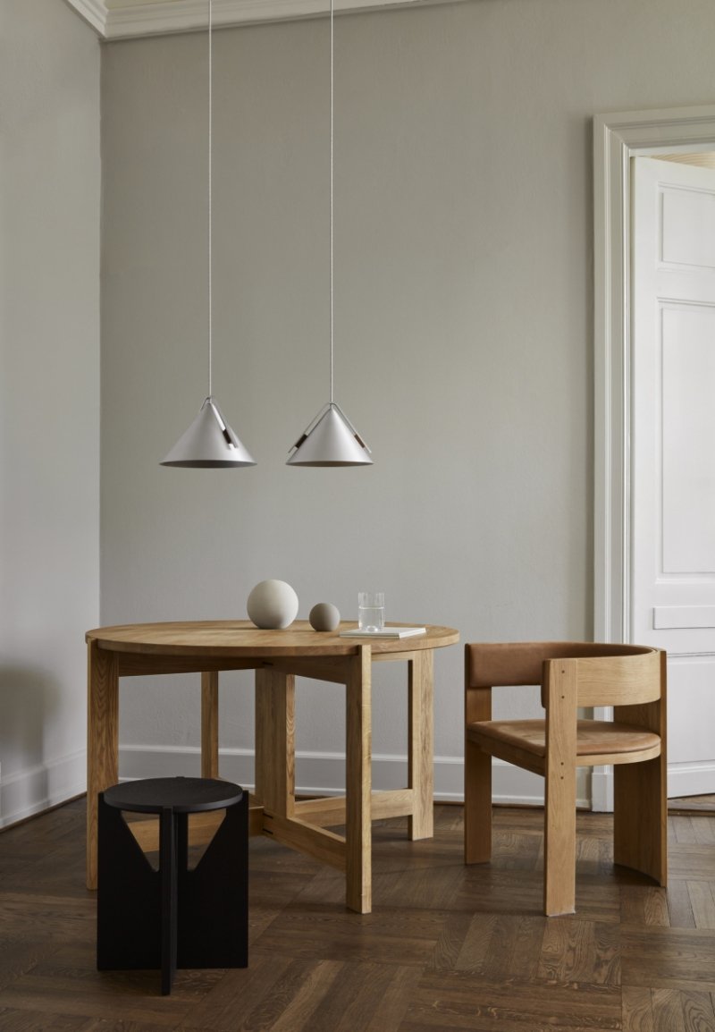 Kristina dam studio COLLECTOR Krzesło Dębowe / Tapicerowane Skóra Brązowa