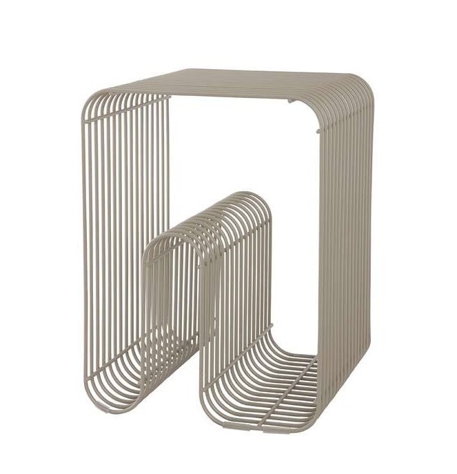 Aytm CURVA Metalowy Stolik Kawowy - Pomocniczy / Taupe